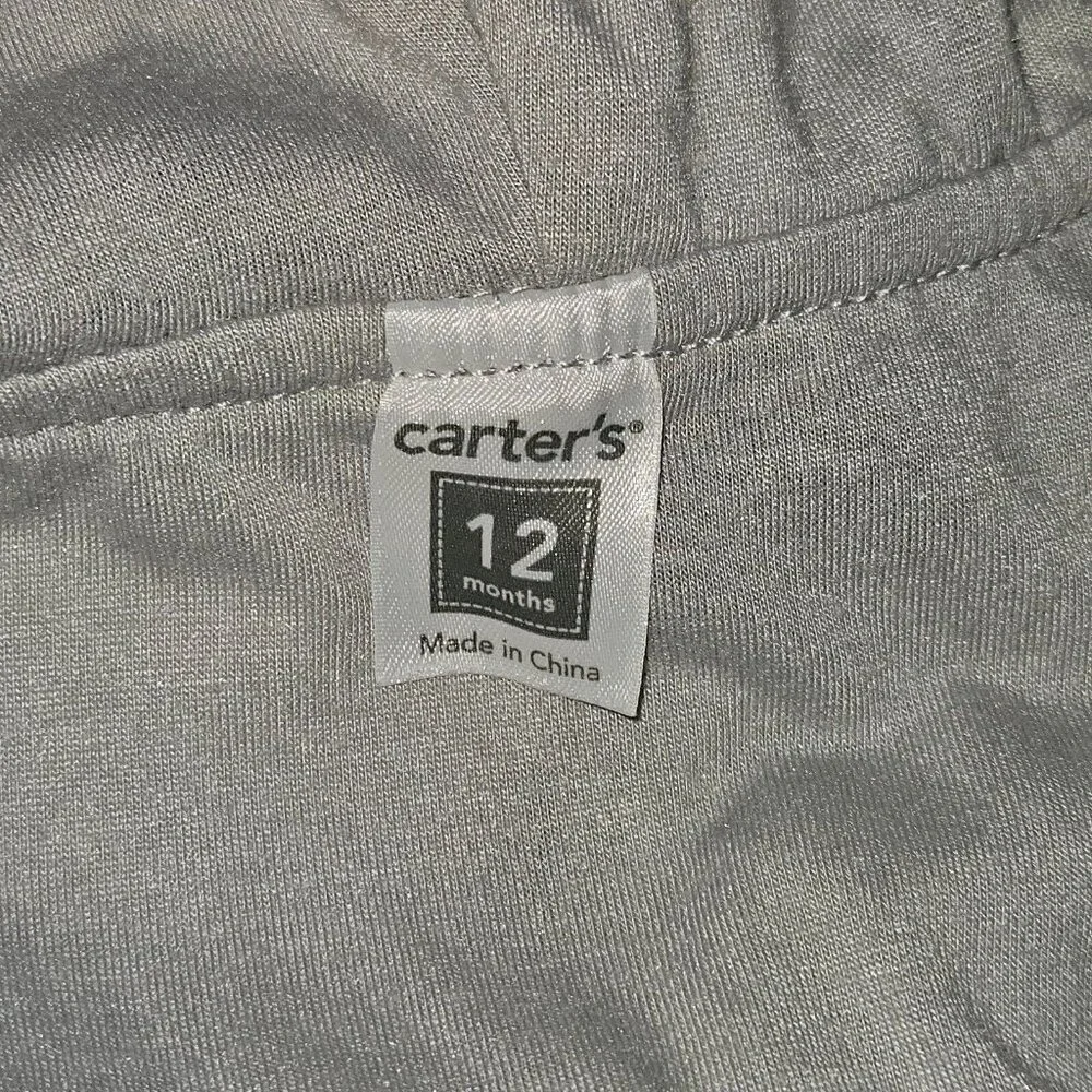 Carter's Black White Cow Halloween Costume Baby 12 Months Hooded JACKET ONLY